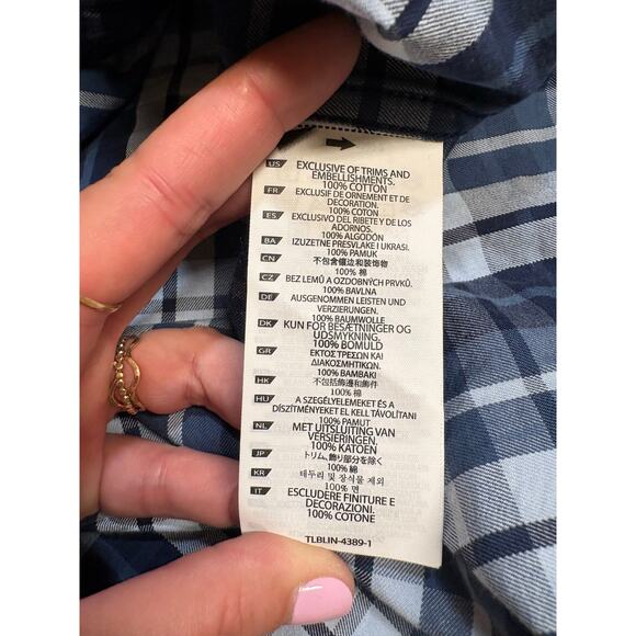 5.11 Tactical Blue Plaid Gunner Long Sleeve Snap Closure Shirt - Large - Picture 6 of 8